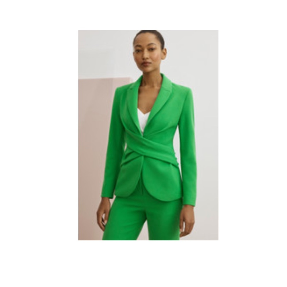 The Fold London Women's Green Blazer and Pants Set - Picture 16 of 16